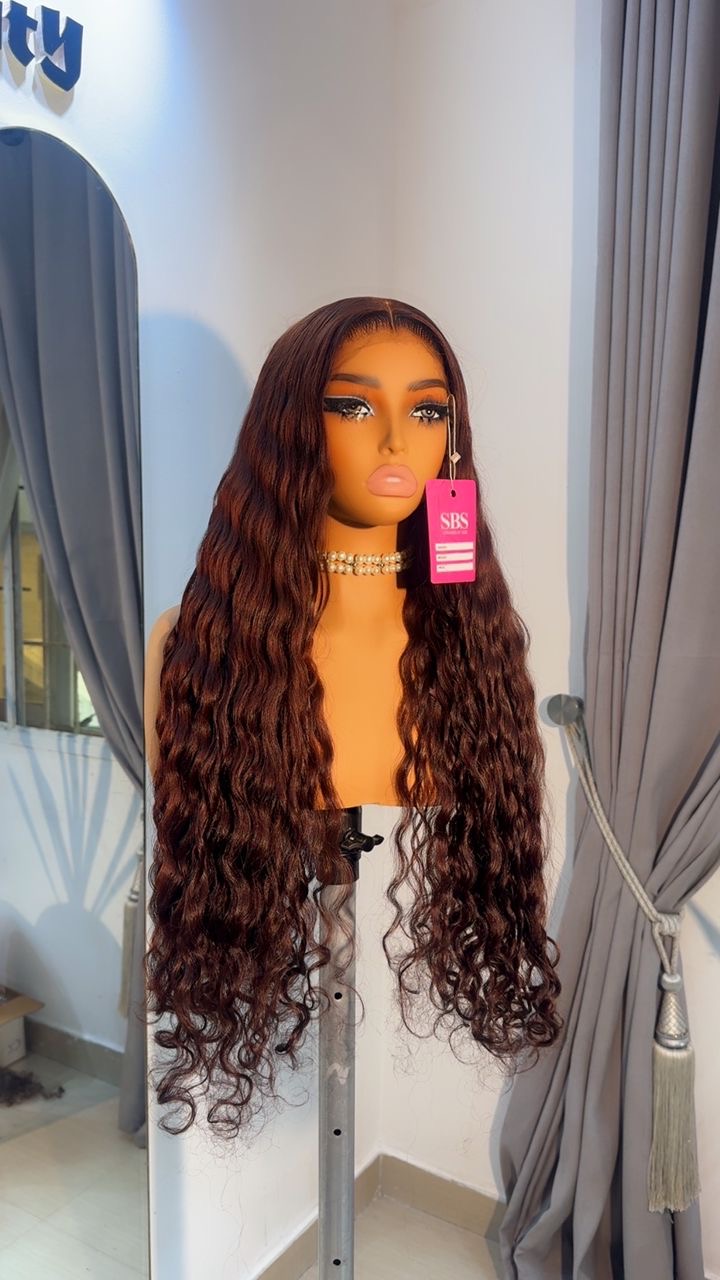 Brown raw deepwave  luxury human hair wig