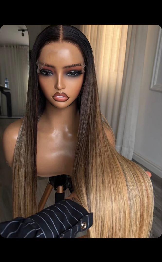 2 toned raw babythin  luxury human hair wig