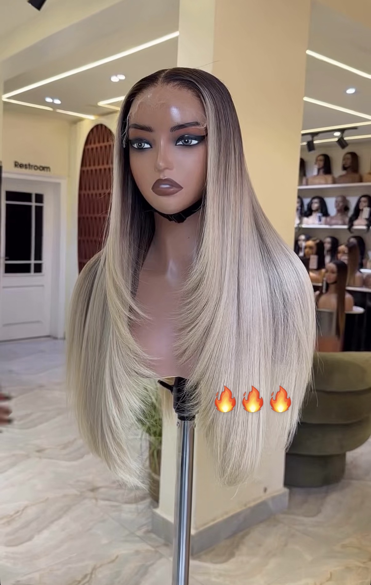 Custom colored raw Babythin  luxury human hair wig