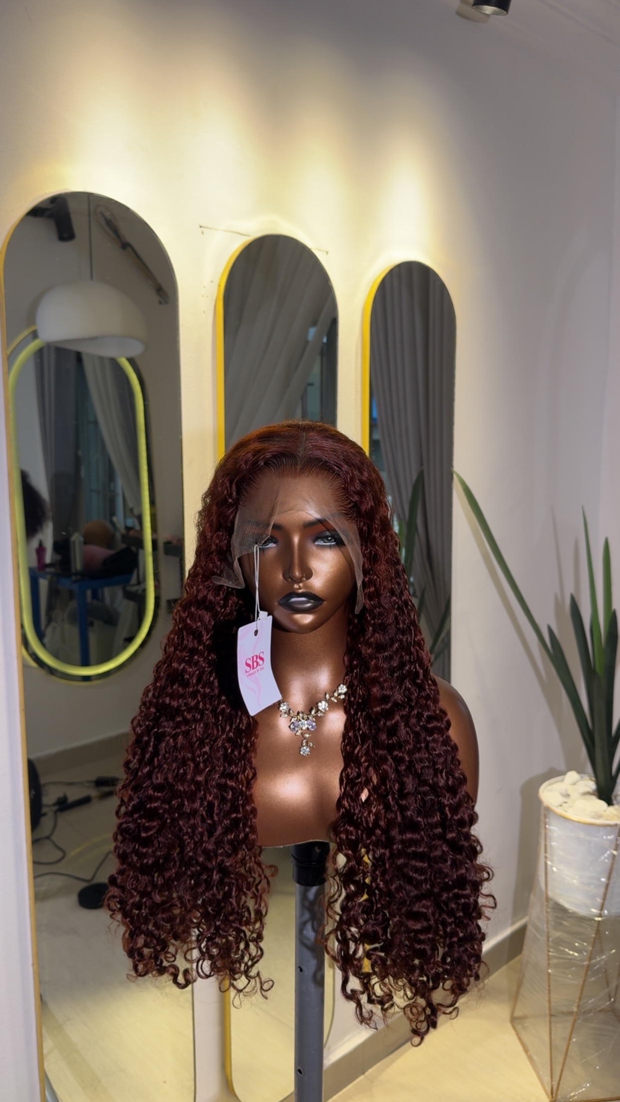 Ginger erusian curly luxury human hair wig