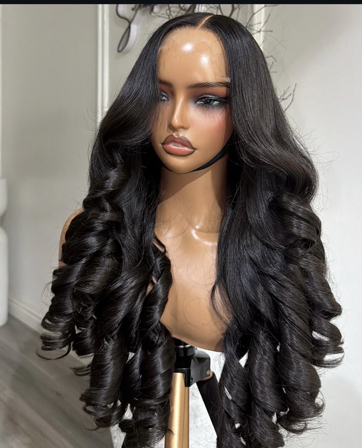 Raw bouncy luxury human hair wig