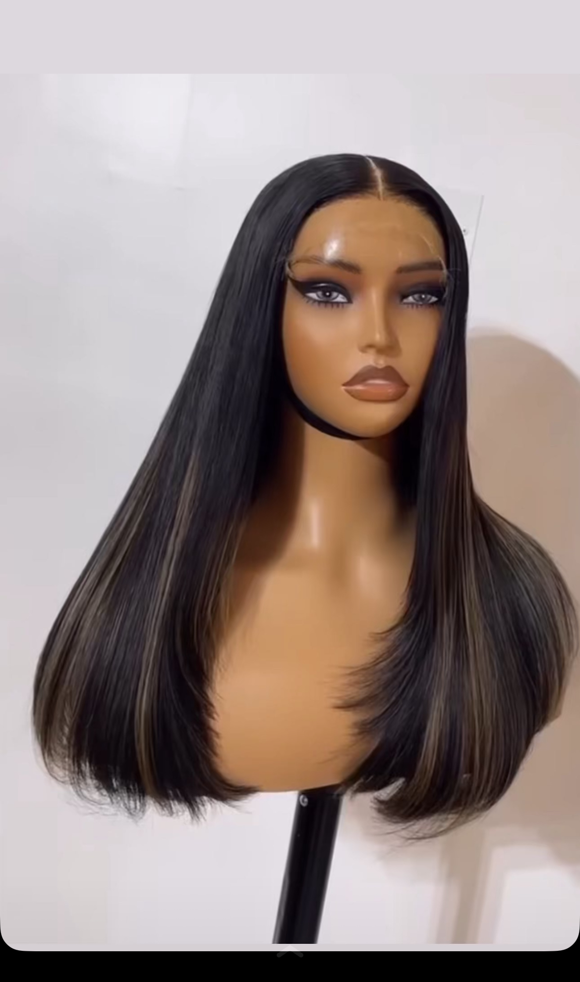 Raw straight  luxury human hair wig