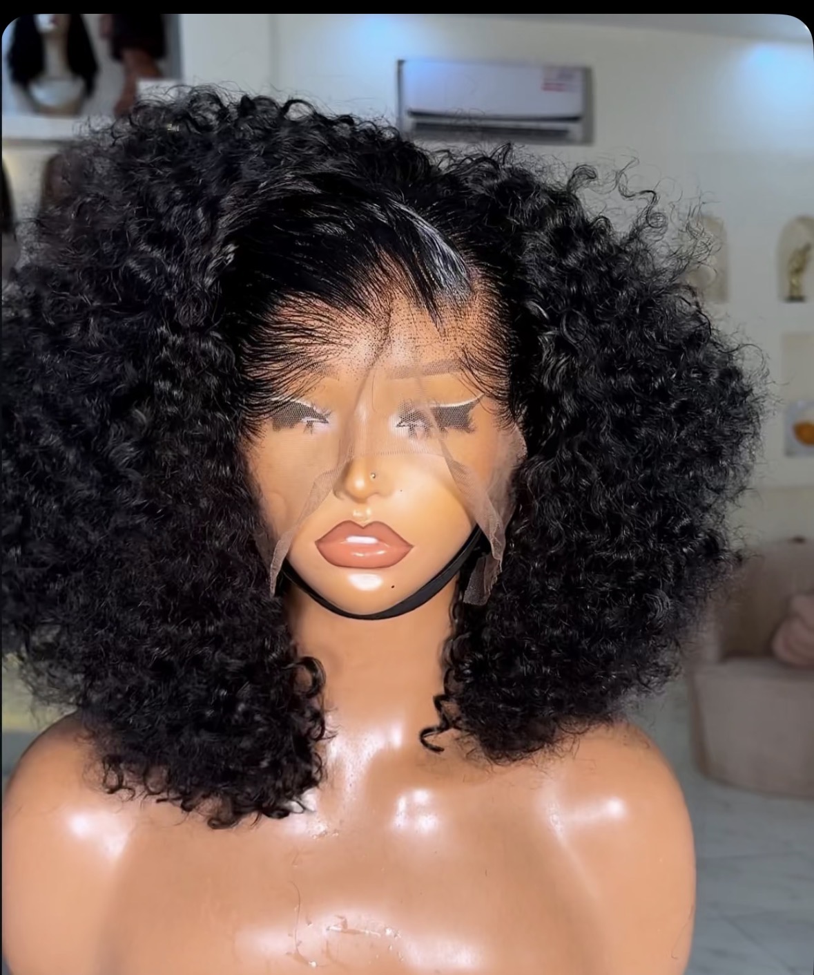 frontal curly luxury human hair wig