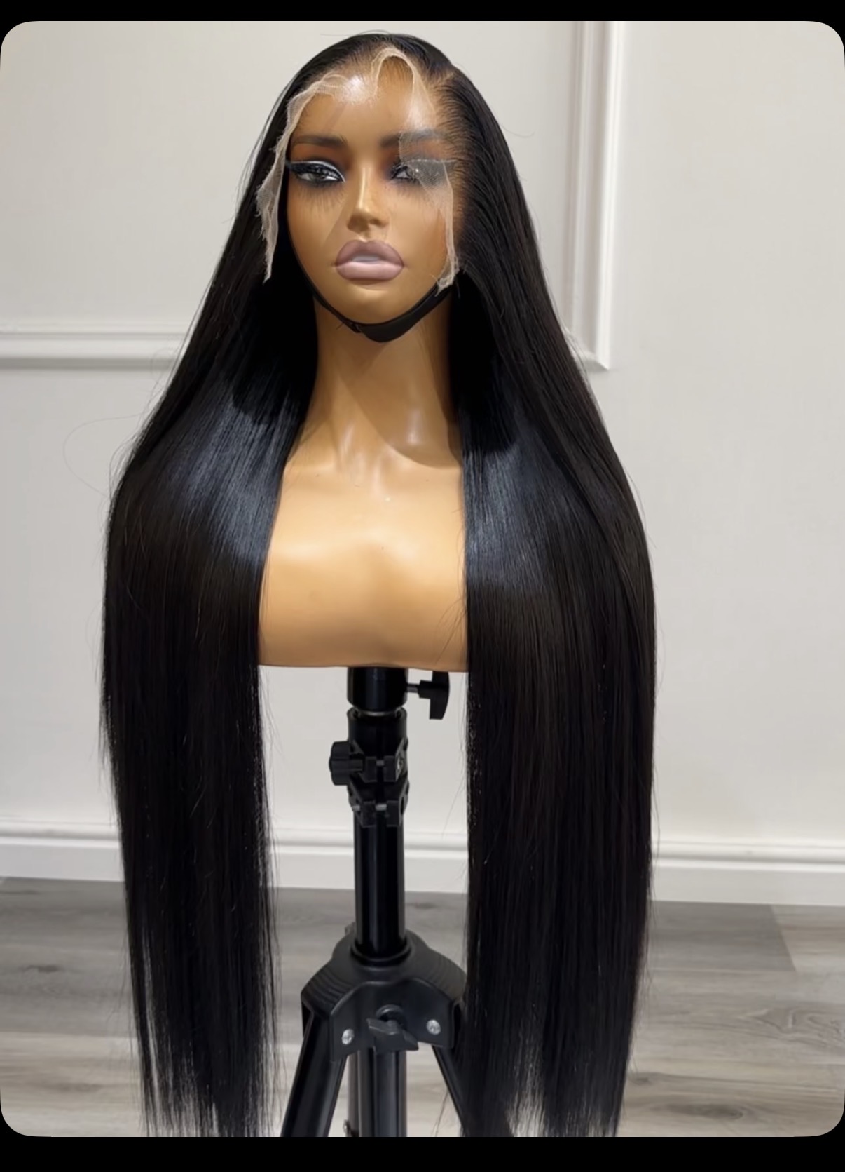 Frontal bonestraight  luxury human hair wig