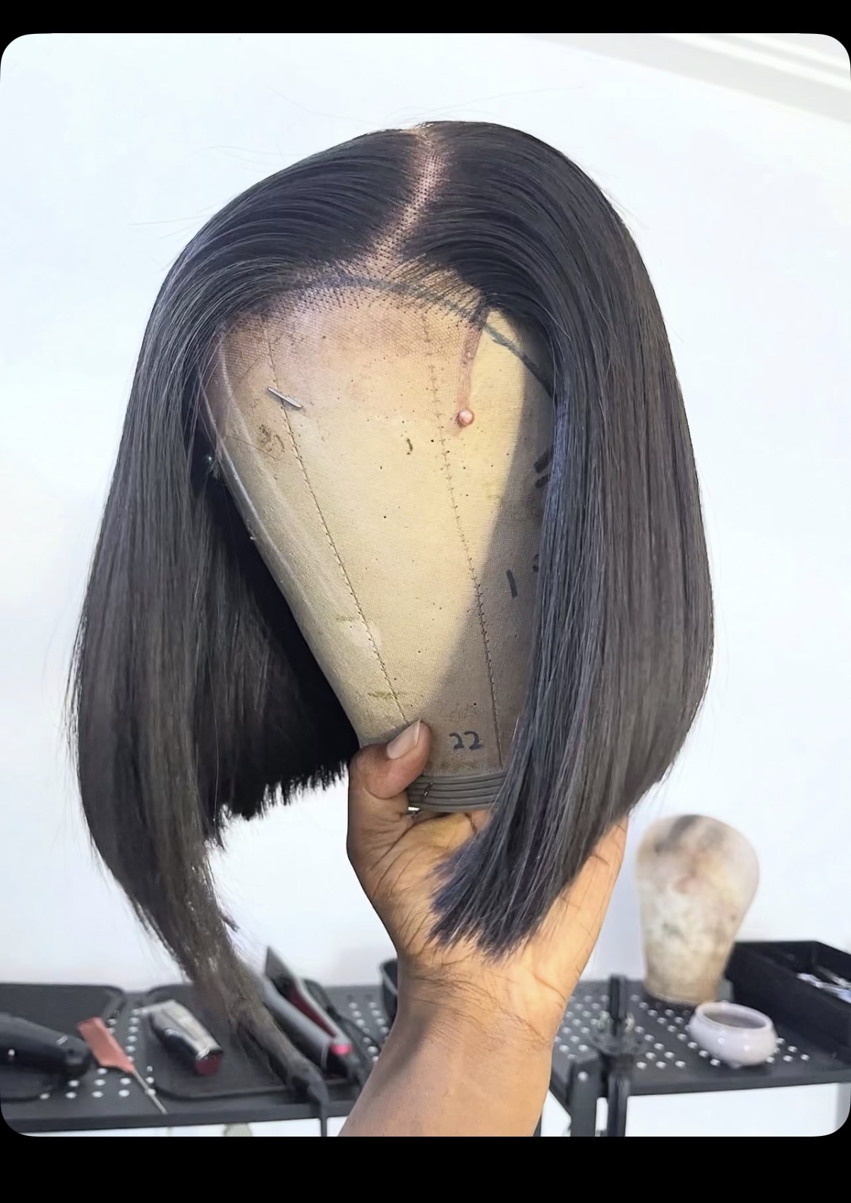 bob bonestraight  luxury human hair wig